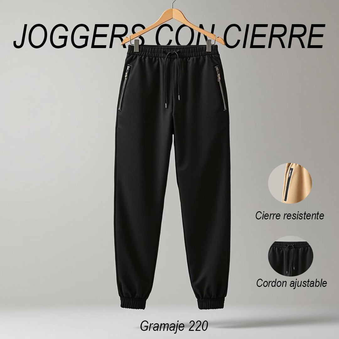 PACK 3 JOGGERS CON CIERRE POR