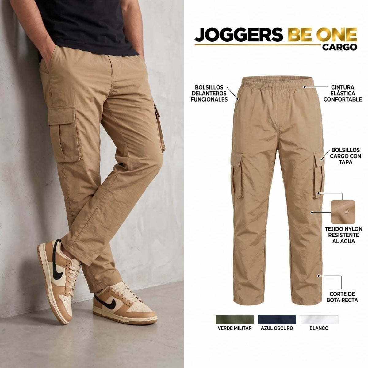 JOGGERS CARGO IMPERMEABLE BE ONE